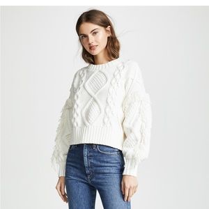 Line & Dot
Jasper Fringe Cable Knit Sweater